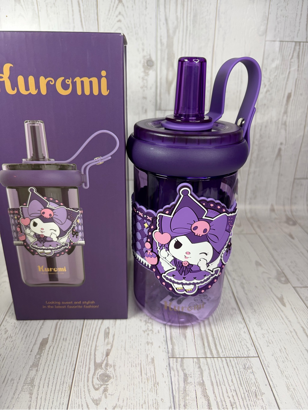 22oz Sanrio Kuromi Purple Character Bottle